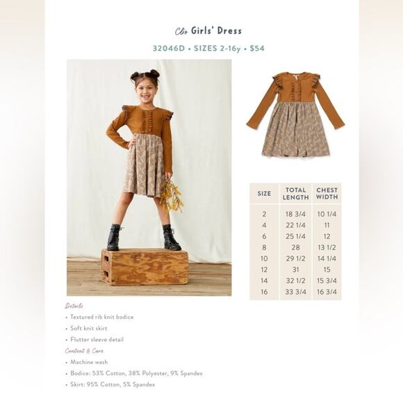 Matilda Jane size 4 Clio Ruffle Ribbed Dress NWOT - Picture 11 of 11